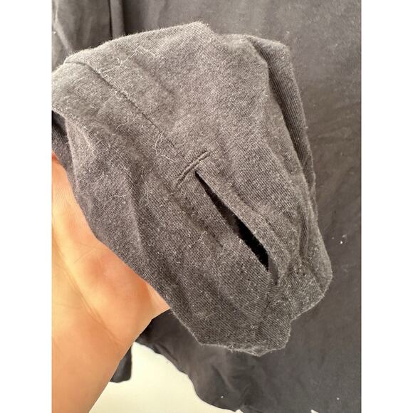 Under armour T-Shirt Womens M Medium Black Logo Workout Training Casual Open Bac - Picture 3 of 7